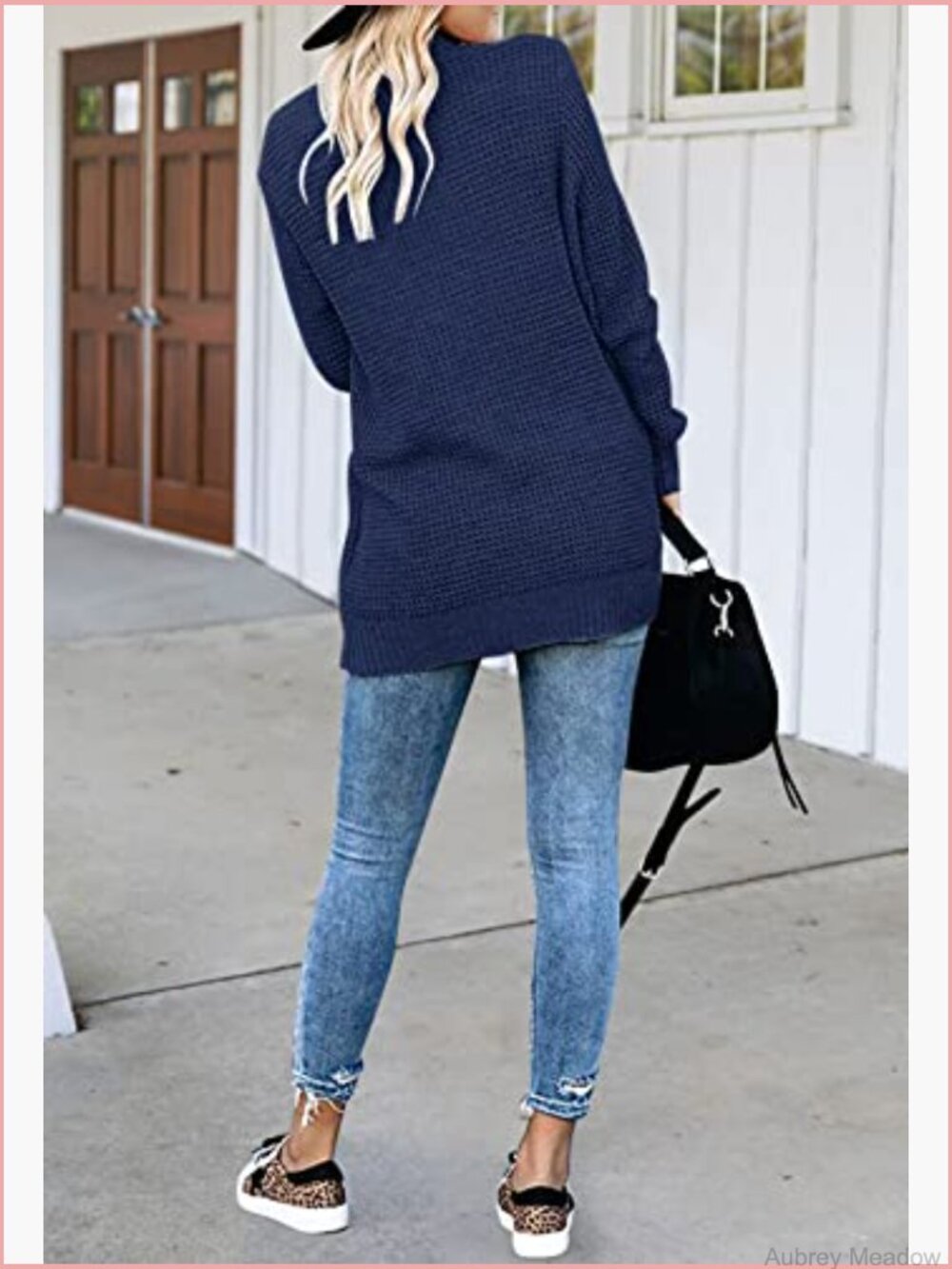 Long Sleeve Open Front Chunky Knit Cardigan Sweater with Pockets - Picture 5 of 7